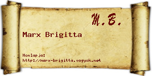 Marx Brigitta névjegykártya